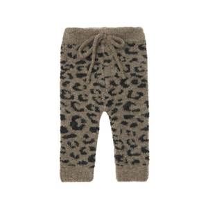 NEW TOCOTO VINTAGE kid's animal print knit leggings in brown